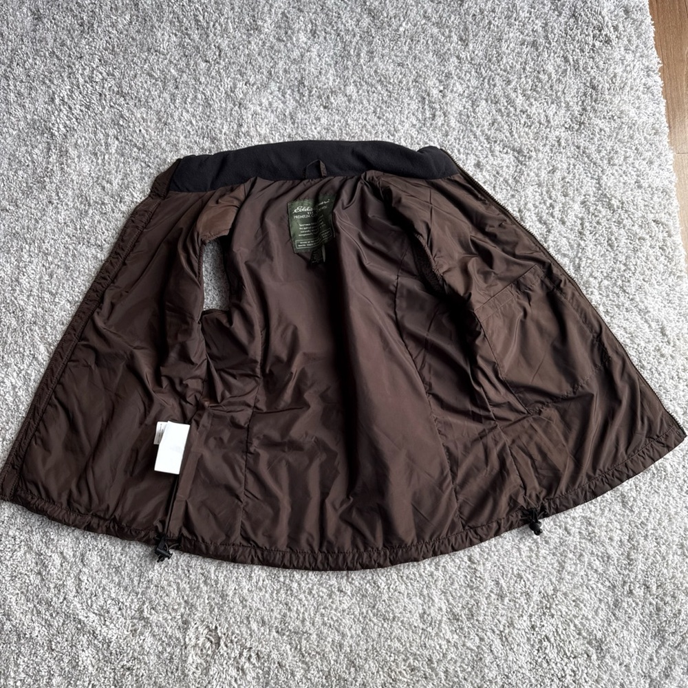 Brown Eddie Bauer Premium Goose Down Vest Women’s Size Small - Picture 8 of 10